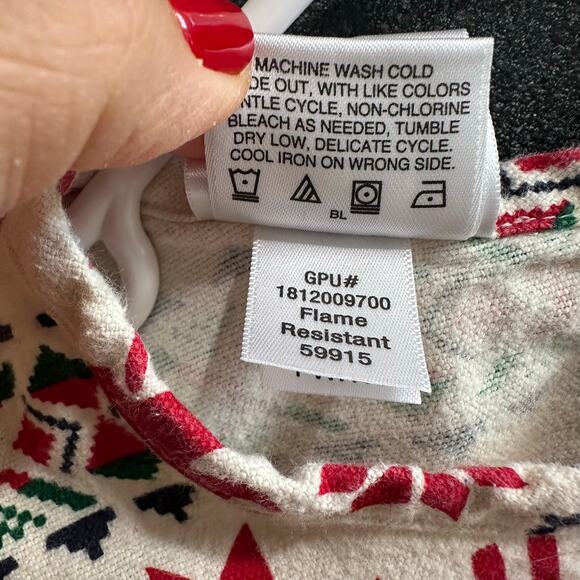 Hanna Andersson Dear Flannel Holiday Nightgown Fair Isle Size 120cm 6-7Y - Picture 7 of 8